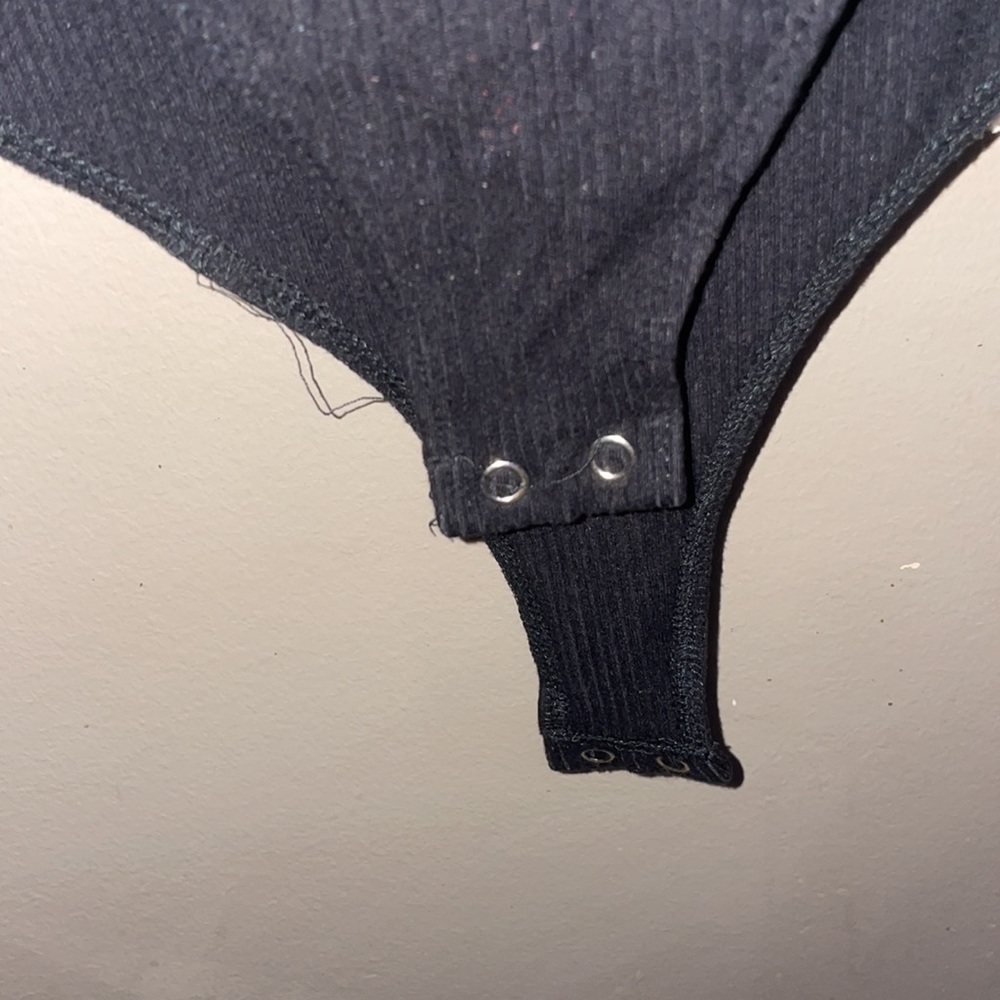 Plus Black Ribbed Body Suit - Picture 3 of 4